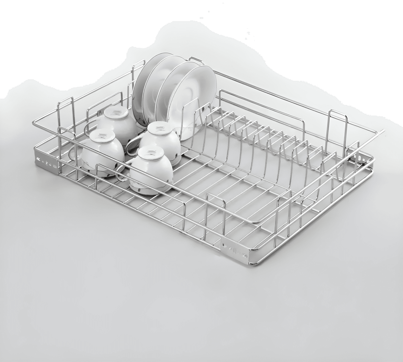 CAELEN Right Angle Cup & Saucer Kitchen Basket