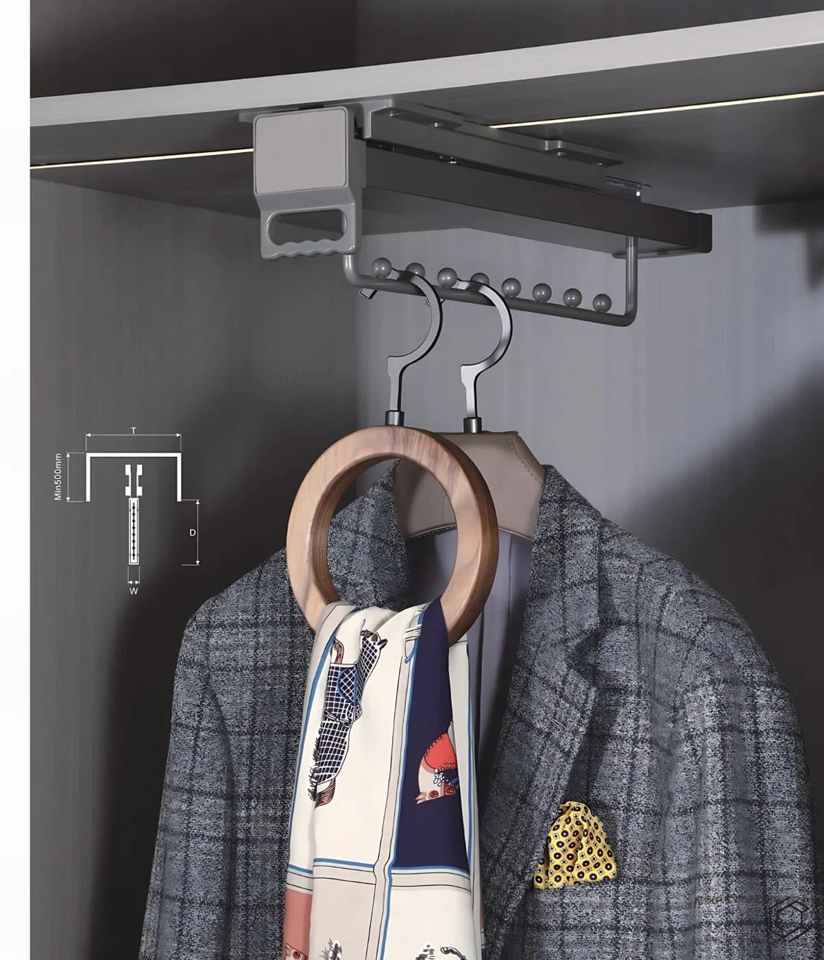 CAELEN Double Arm Lifting Clothes Hanger