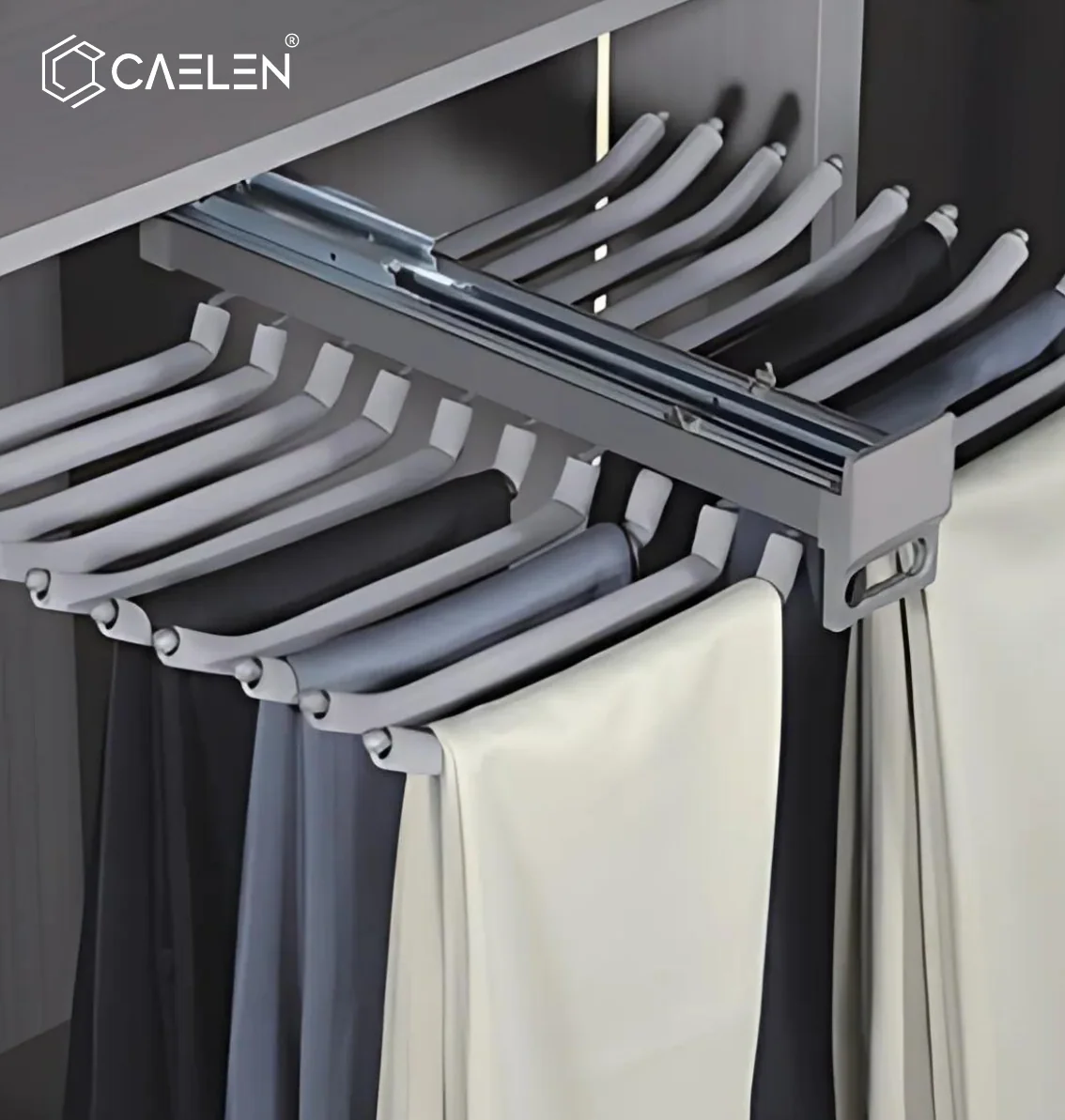 CAELEN Double Row Trouser Rack